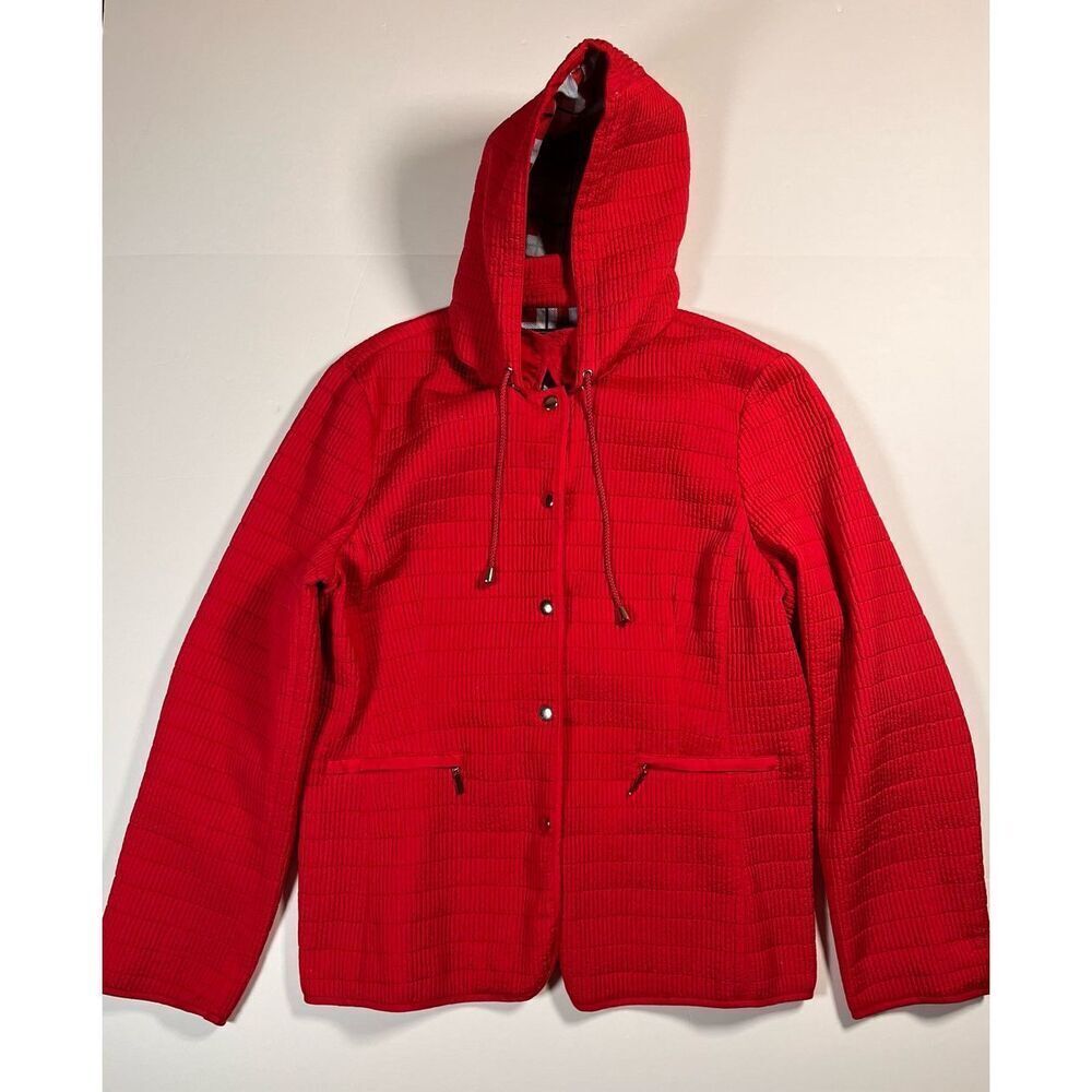 Pendleton Quilted Red Snap Front Jacket Removable… - image 6